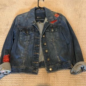 Embroidered denim jacket